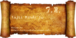 Tajti Mihály névjegykártya
